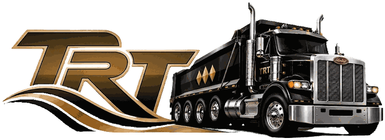 A Tri-Rivers Trucking dump truck